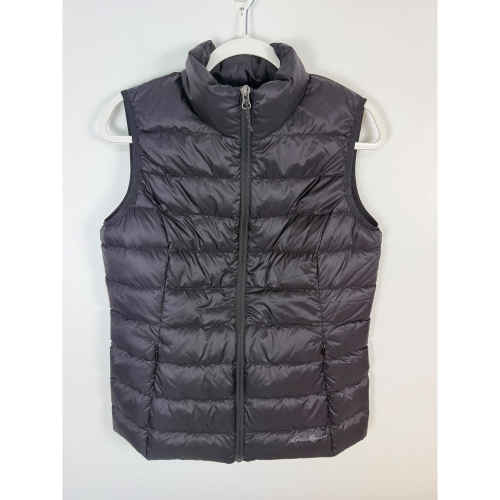 Eddie Bauer CirrusLite Down Vest Womens Medium Black 650 Fill quilted Puffer NWT